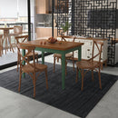 Mesa Colors em Madeira Maciça Retangular 4 Lugares - 120 x 80cm