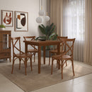 Mesa em Madeira Maciça Quadrada 4 Lugares - 80 x 80cm