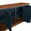 Conjunto Cristaleira 2 P e 1 G com Balcão 4 P de madeira maciça e MDF