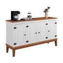 Conjunto Cristaleira 2 P e 1 G com Balcão 4 P de madeira maciça e MDF