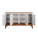 Conjunto Cristaleira 2 P e 1 G com Balcão 4 P de madeira maciça e MDF