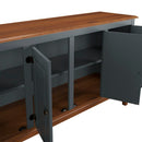 Conjunto Cristaleira 2 P e 1 G com Balcão 4 P de madeira maciça e MDF