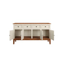 Conjunto Cristaleira Luis XV Alta com Balcão 4 P e 4 G de madeira maciça e MDF