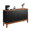 Conjunto Cristaleira 2 P e 1 G com Balcão 4 P de madeira maciça e MDF