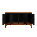 Conjunto Cristaleira 2 P e 1 G com Balcão 4 P de madeira maciça e MDF