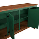 Conjunto Cristaleira 2 P e 1 G com Balcão 4 P de madeira maciça e MDF