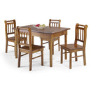 Conjunto sala de jantar com mesa e 4 cadeiras em Madeira maciça
