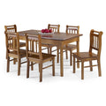 Conjunto sala de jantar com mesa e 6 cadeiras em Madeira maciça