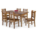 Conjunto sala de jantar com mesa e 6 cadeiras em Madeira maciça