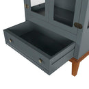 Conjunto Cristaleira 2 P e 1 G com Balcão 4 P de madeira maciça e MDF