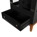 Conjunto Cristaleira 2 P e 1 G com Balcão 4 P de madeira maciça e MDF