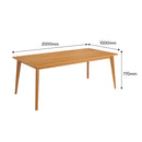 Mesa Madeira Maciça 8 Lugares  Dover - 200 x 100 cm