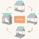 Cama Infantil ou Montessoriana Casinha e Janelinha Encanto