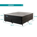 Cama Box com Colchão Queen Size Ecoflex Vivaz - 158x198x55cm