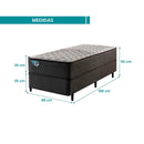 Cama Box com Colchão Solteiro Ecoflex Vivaz - 88x188X55cm