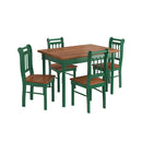 Conjunto sala de jantar com mesa e 4 cadeiras em Madeira maciça