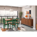 Conjunto sala de jantar com mesa e 4 cadeiras em Madeira maciça