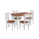 Conjunto sala de jantar com mesa e 4 cadeiras em Madeira maciça