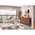 Conjunto sala de jantar com mesa e 4 cadeiras em Madeira maciça