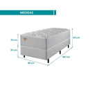 Cama Box com Colchão Solteiro Ecoflex Privilege - 88x188x60cm