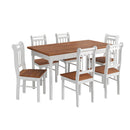 Conjunto sala de jantar com mesa e 6 cadeiras em Madeira maciça