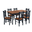 Conjunto sala de jantar com mesa e 6 cadeiras em Madeira maciça