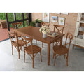 Conjunto sala de jantar com mesa e 6 cadeiras X em Madeira Maciça