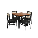 Conjunto Sala de Jantar Com Mesa e 4 Cadeiras Madeira Maciça Viena