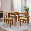 Conjunto Sala de Jantar Com Mesa e 4 Cadeiras Madeira Maciça Viena