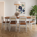 Conjunto Sala de Jantar Com Mesa e 6 Cadeiras Madeira Maciça Viena