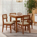Conjunto Sala de Jantar Com Mesa e 4 Cadeiras Madeira Maciça Viena