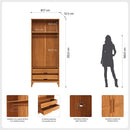 Guarda-Roupa 2 Portas e 2 Gavetas - Madeira Maciça
