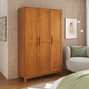Guarda-Roupa 3 Portas e 2 Gavetas - Madeira Maciça