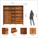 Guarda-Roupa 5 Portas e 2 Gavetas - Madeira Maciça
