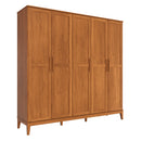 Guarda-Roupa 5 Portas e 2 Gavetas - Madeira Maciça